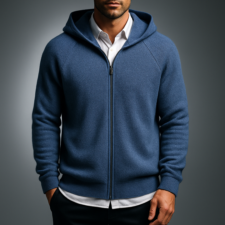 Men's Zip-Up Jacket - Stylish and Comfortable Blue