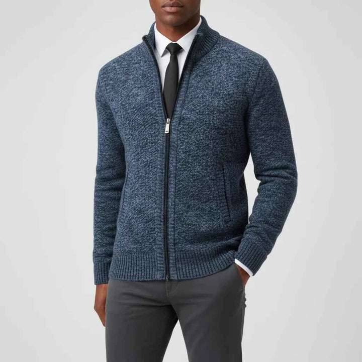 Men's Zip-Up Sweater Blue