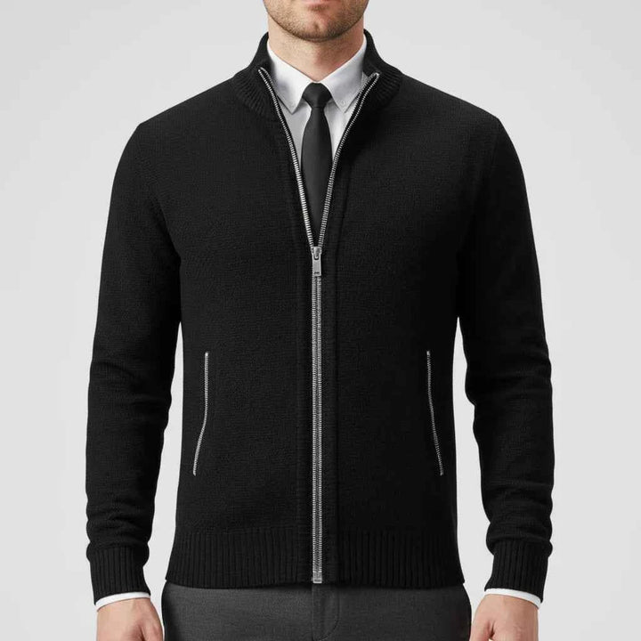 Men's Zip-Up Sweater Black