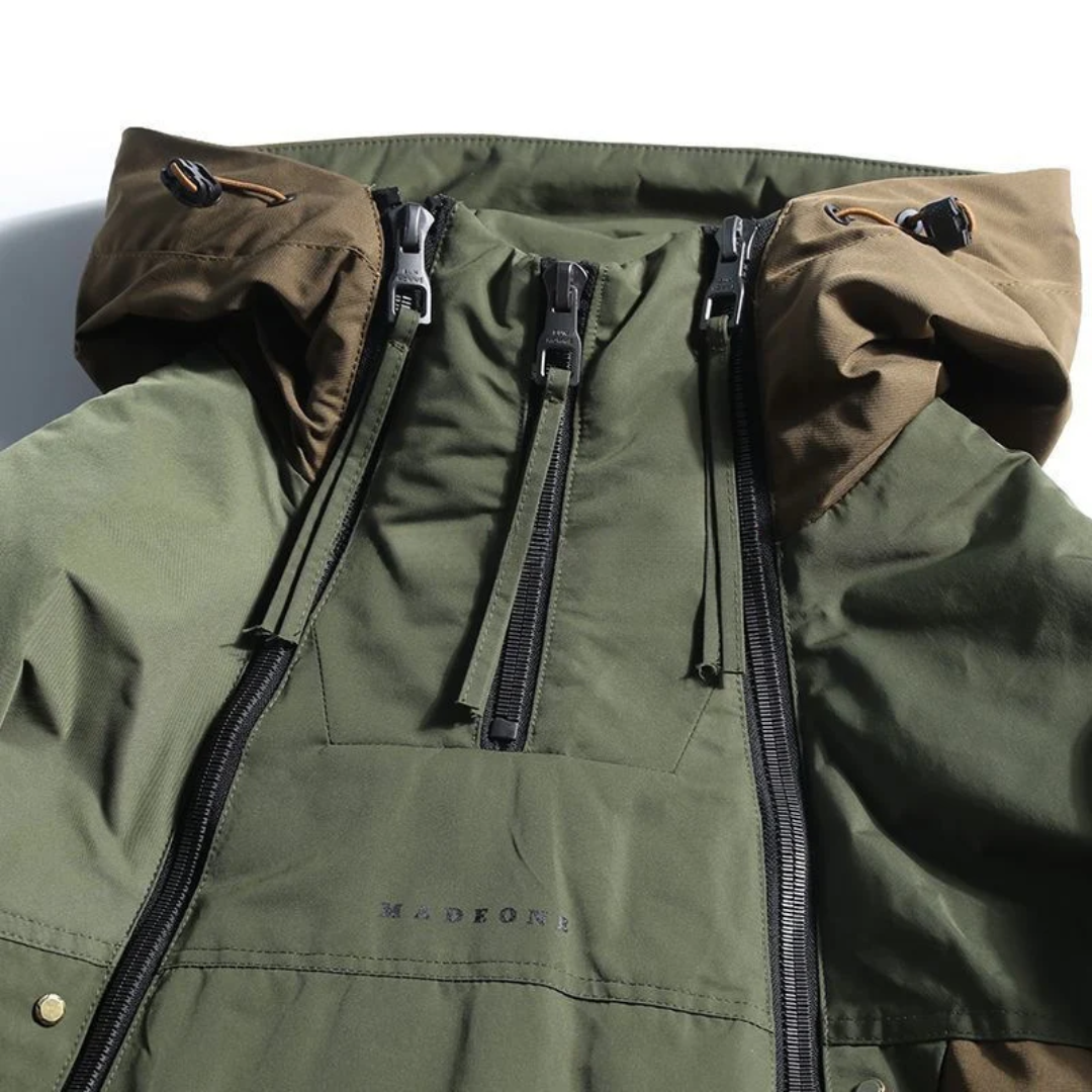 Men's Zipper Down Hooded Jacket