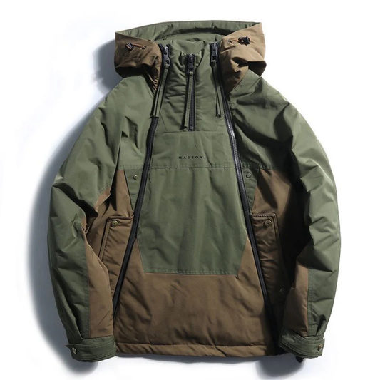 Men's Hooded Jacket Winter Essential Knitwear Outerwear Army Green