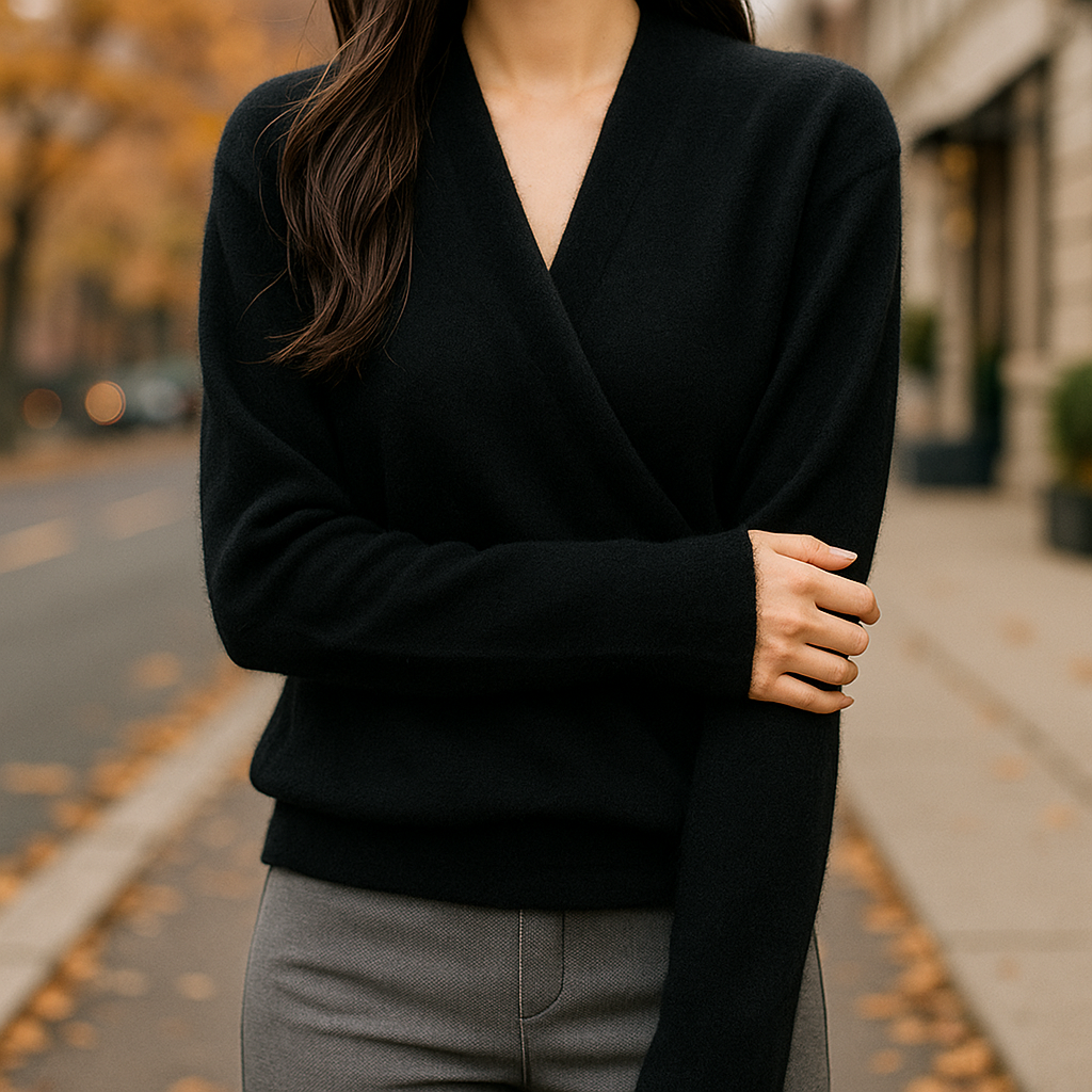 Merino Wool Sweater for Women Black