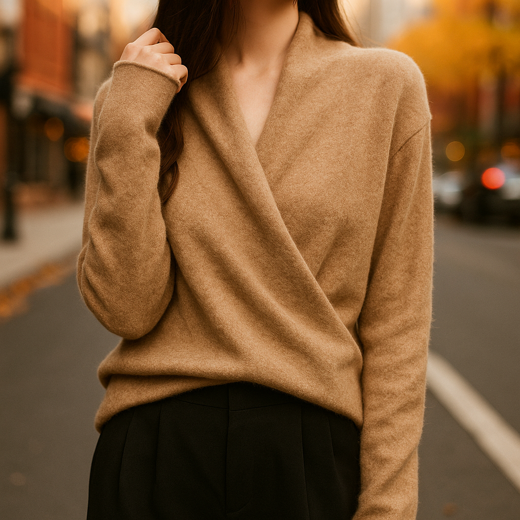 Merino Wool Sweater for Women Camel