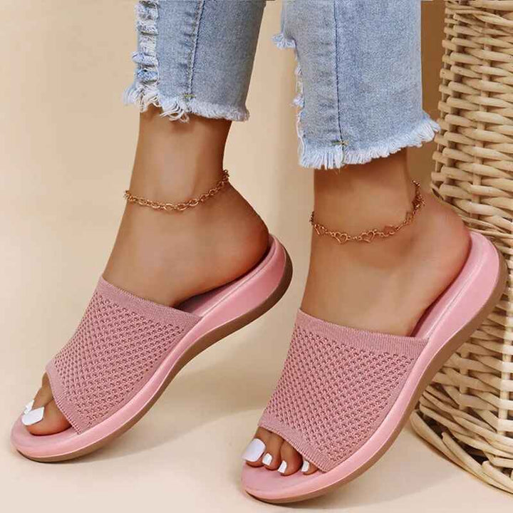 Mesh Sandals | Women's Breathable Mesh Design Footwear Pink