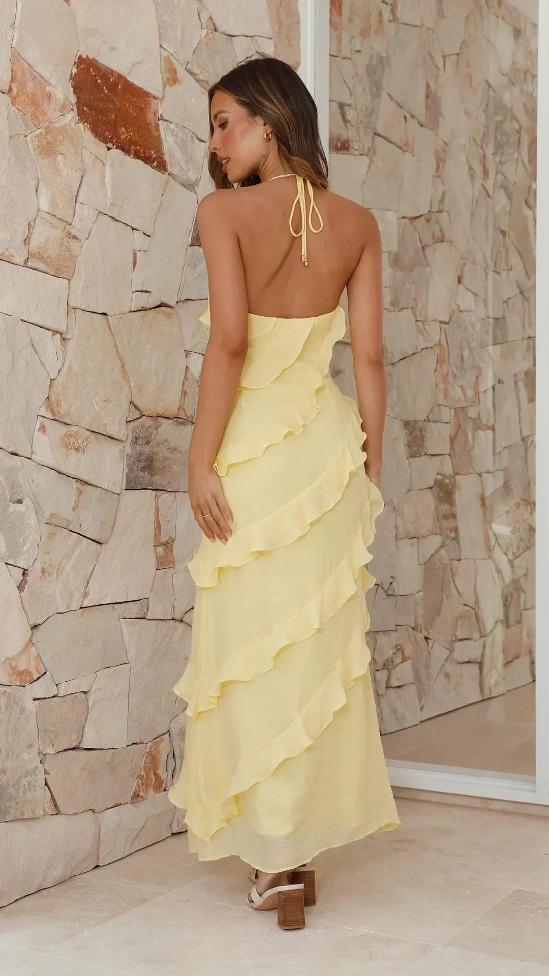 Mimi | Women's Elegant Maxi Ruffle Dress - Stylish and Comfortable