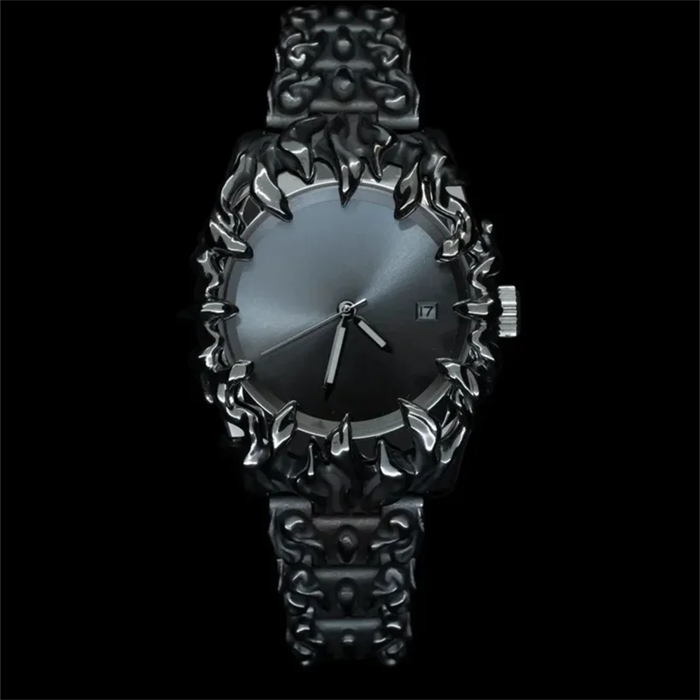 Molten Lava Style Watch Black