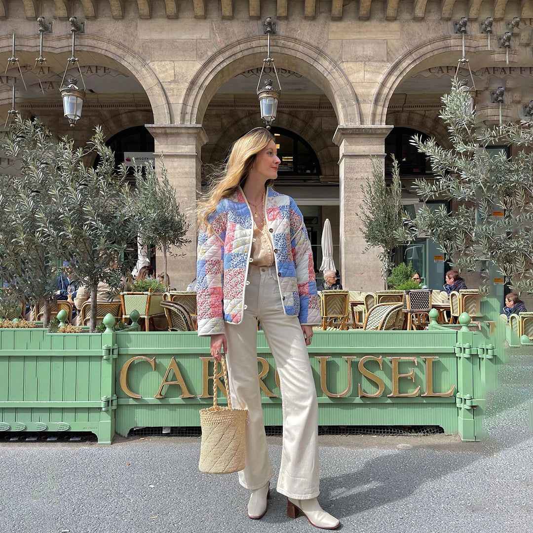 Chic Women's Printed Blazer Multicolor