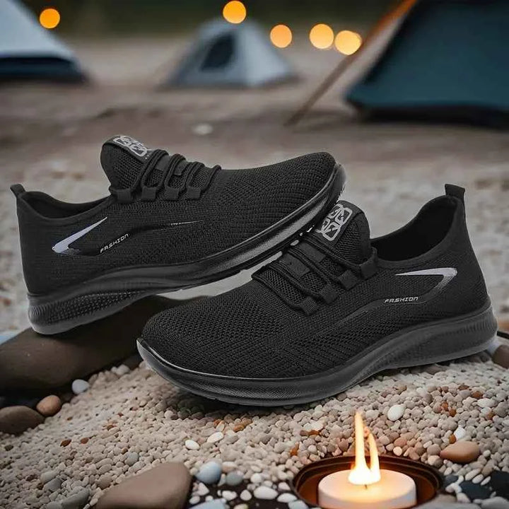 Murray | Men's Lightweight Lace-Up Casual Sneakers Black