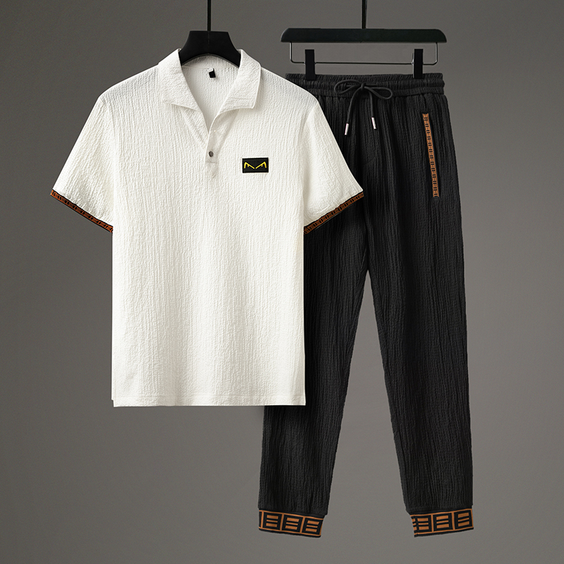 Mykonos Polo Set - Stylish & Comfortable White Black
