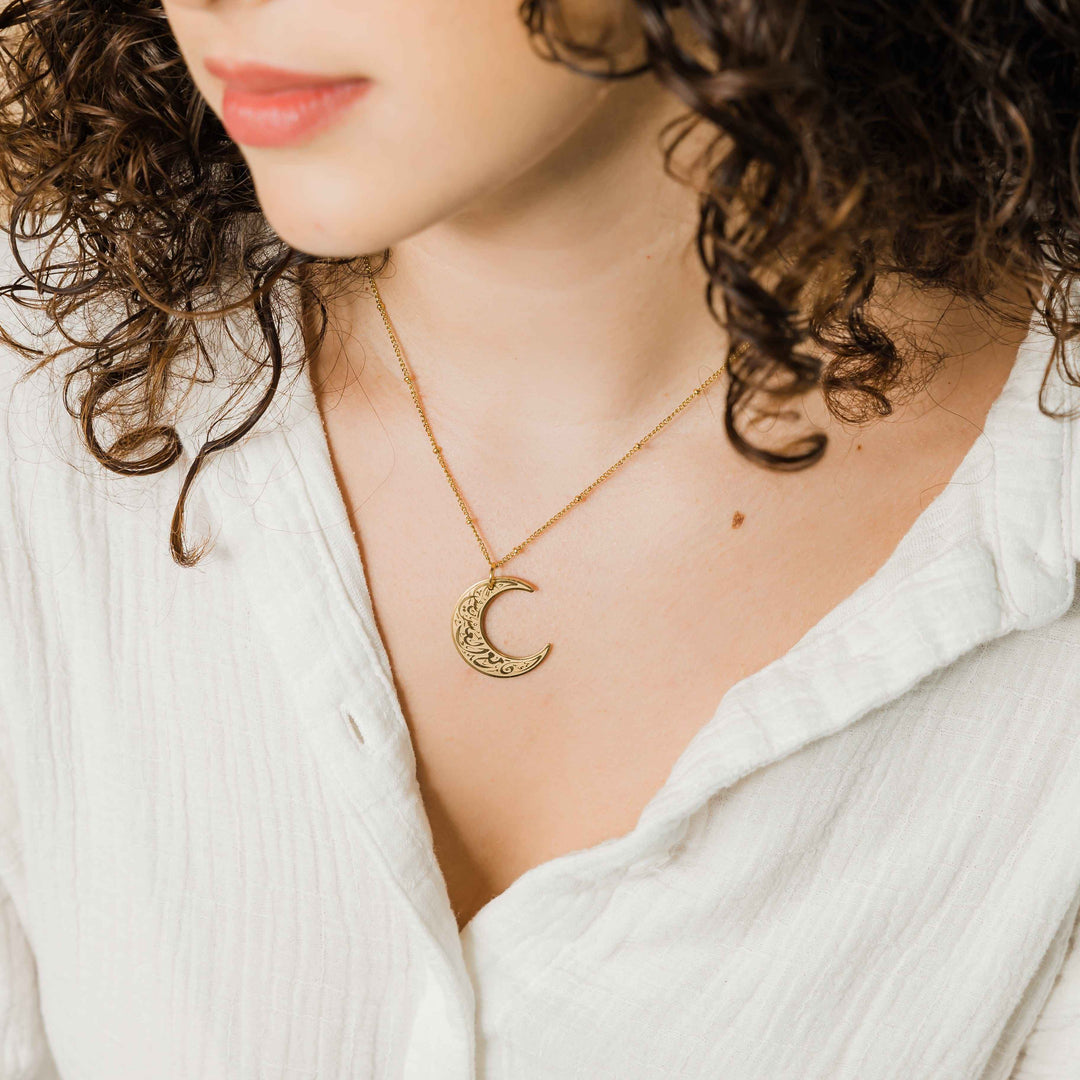 Celestial Crescent Harmony Necklace