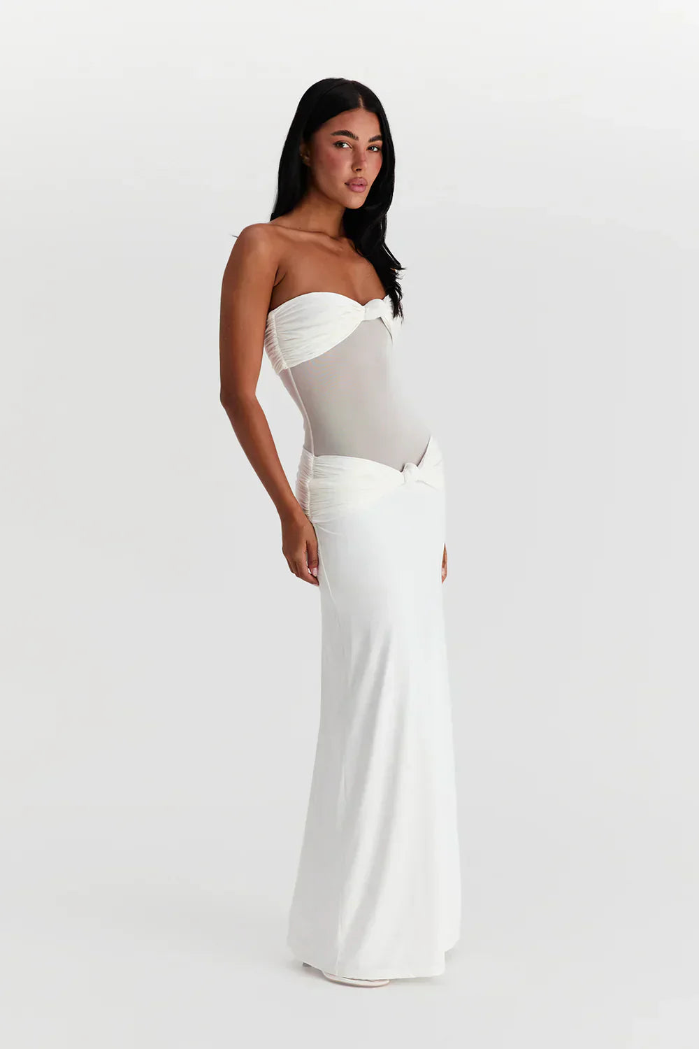 Nadine | Women's Elegant Mesh Maxi Dress