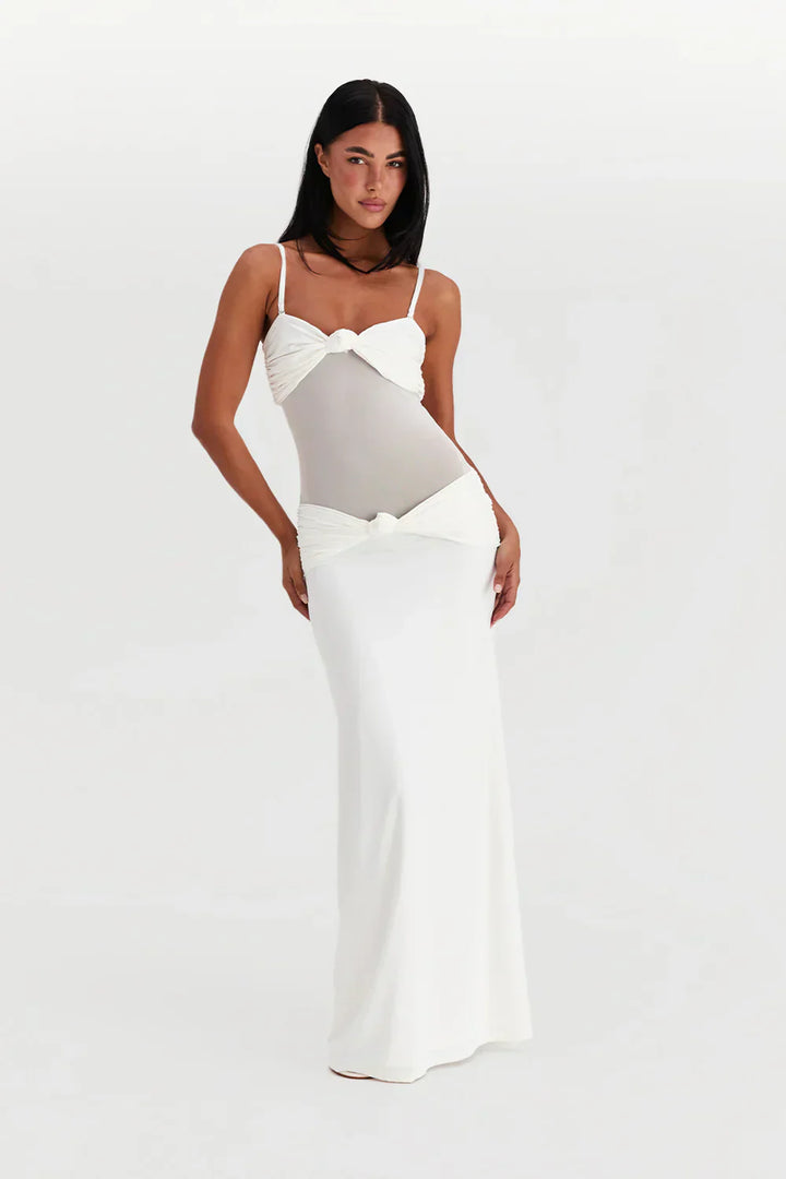 Nadine | Women's Elegant Mesh Maxi Dress