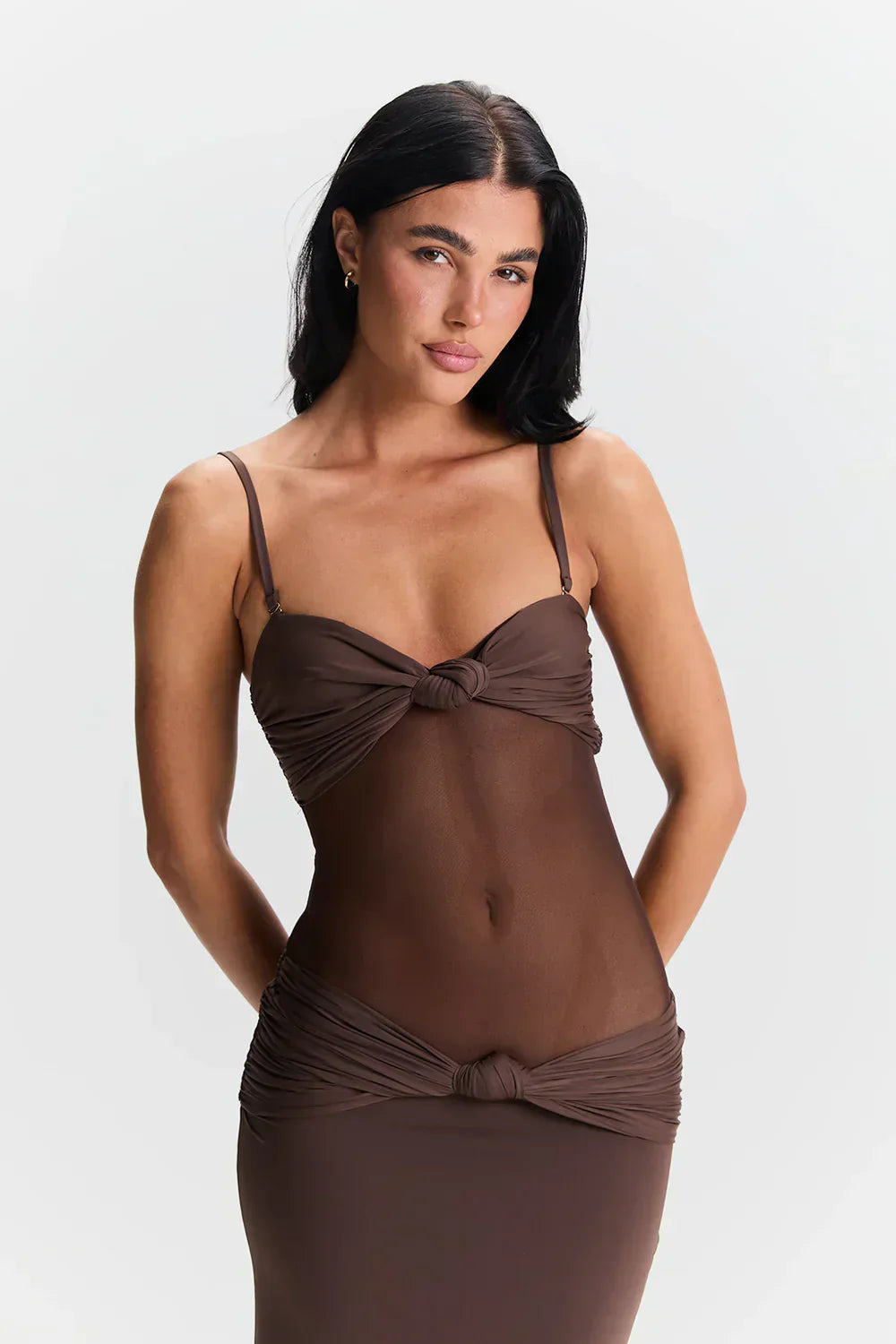 Nadine | Women's Elegant Mesh Maxi Dress