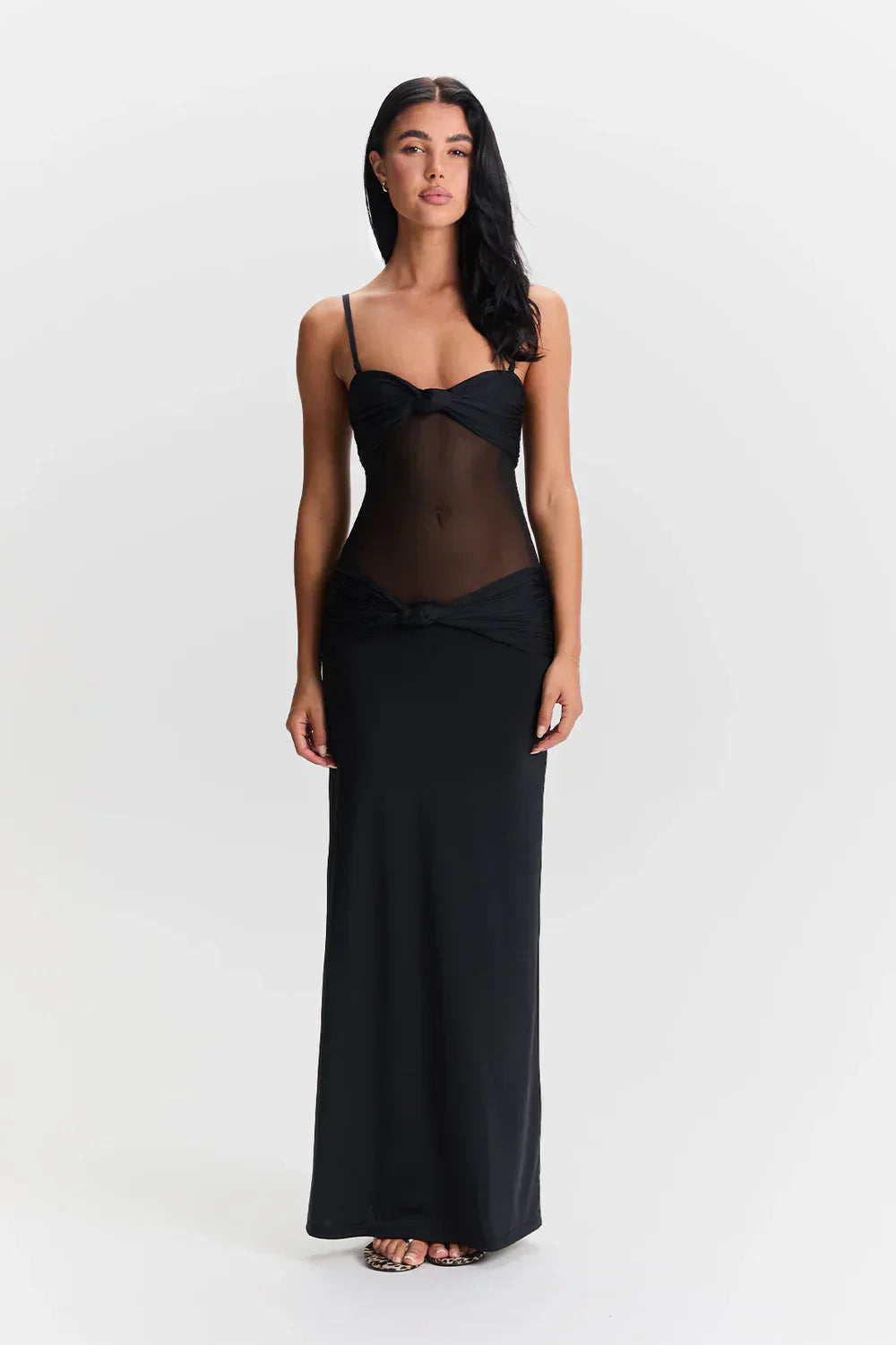 Nadine | Women's Elegant Mesh Maxi Dress