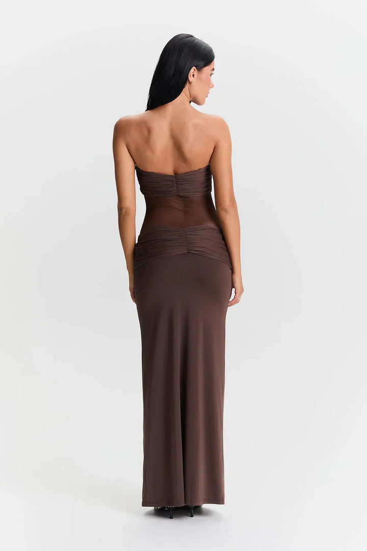 Nadine | Women's Elegant Mesh Maxi Dress