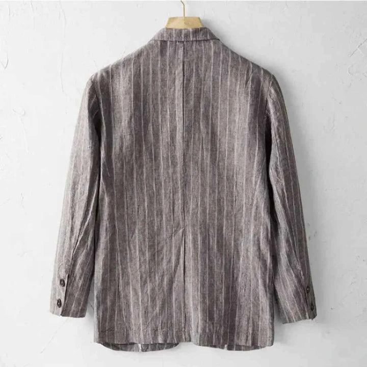 Men's Striped Linen Blazer