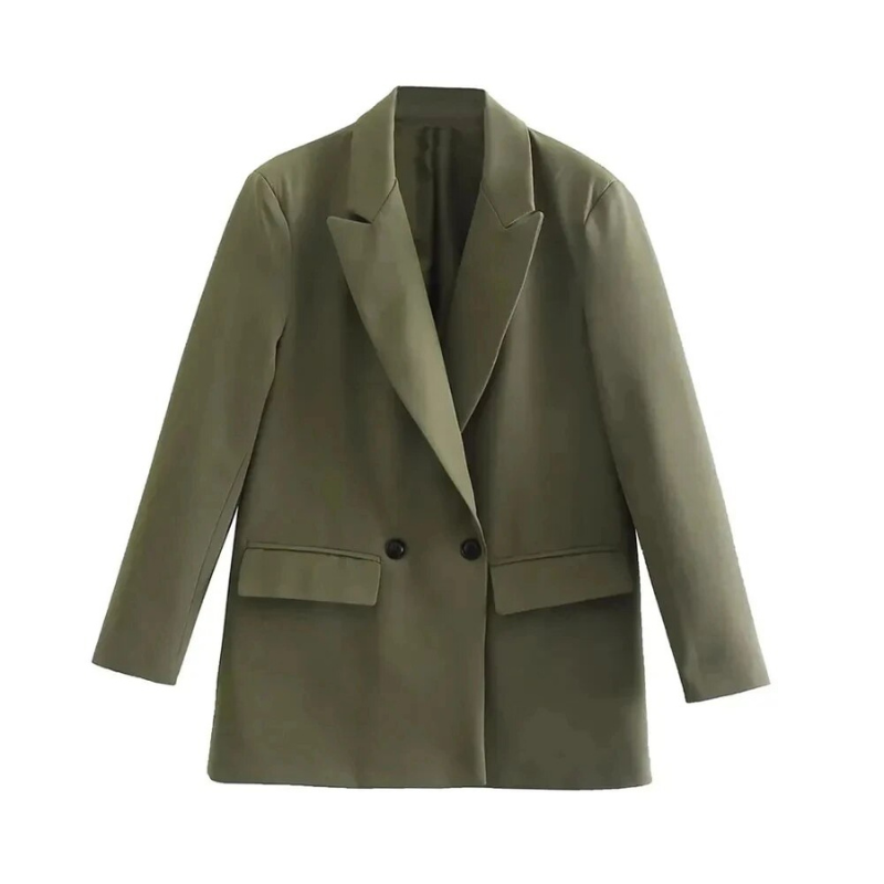 Alicia | Women's Oversized Blazer Olive Green