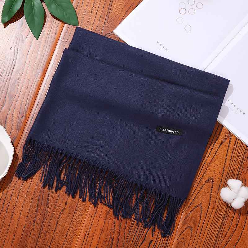 New Designer Brand Women Scarf Shawls Lady Wraps Foulard Neck Scarves Dark blue