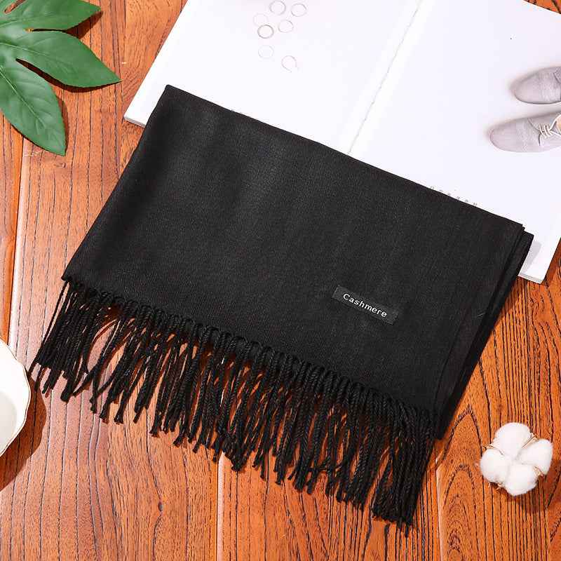 New Designer Brand Women Scarf Shawls Lady Wraps Foulard Neck Scarves Black