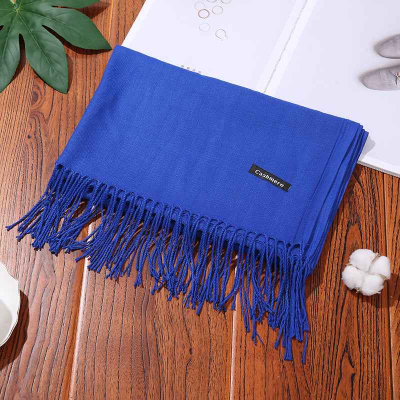 New Designer Brand Women Scarf Shawls Lady Wraps Foulard Neck Scarves Sapphire blue
