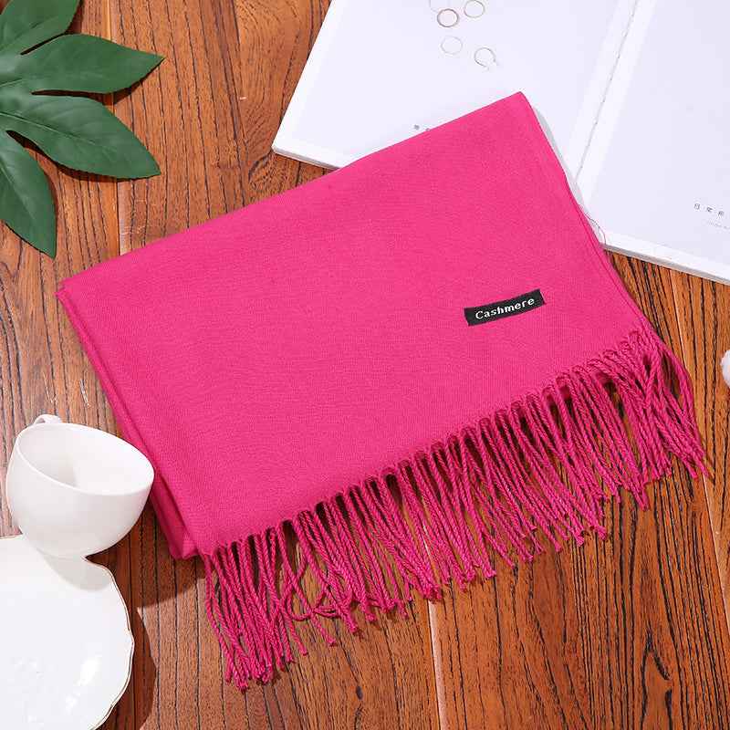 New Designer Brand Women Scarf Shawls Lady Wraps Foulard Neck Scarves Rose red