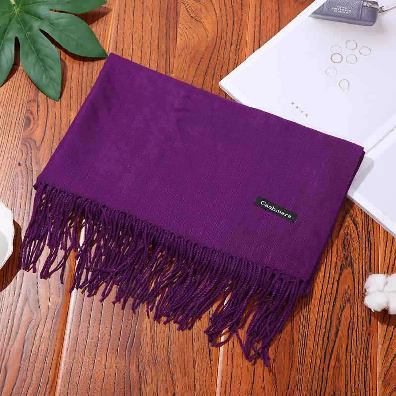 New Designer Brand Women Scarf Shawls Lady Wraps Foulard Neck Scarves Violet