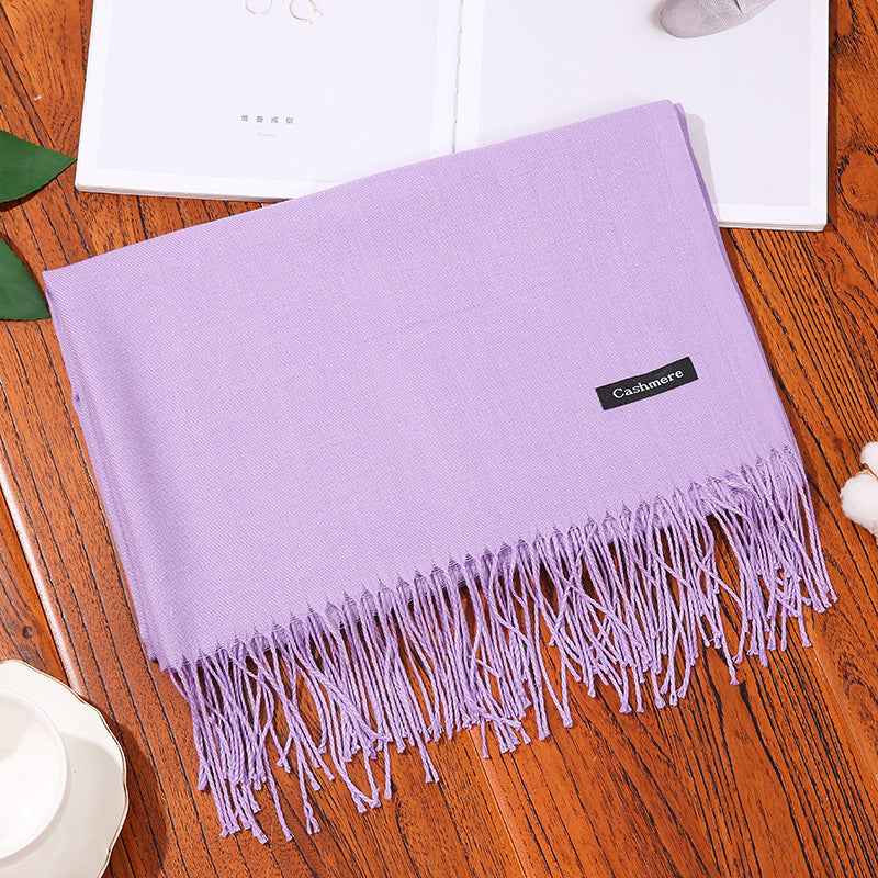New Designer Brand Women Scarf Shawls Lady Wraps Foulard Neck Scarves Light purple