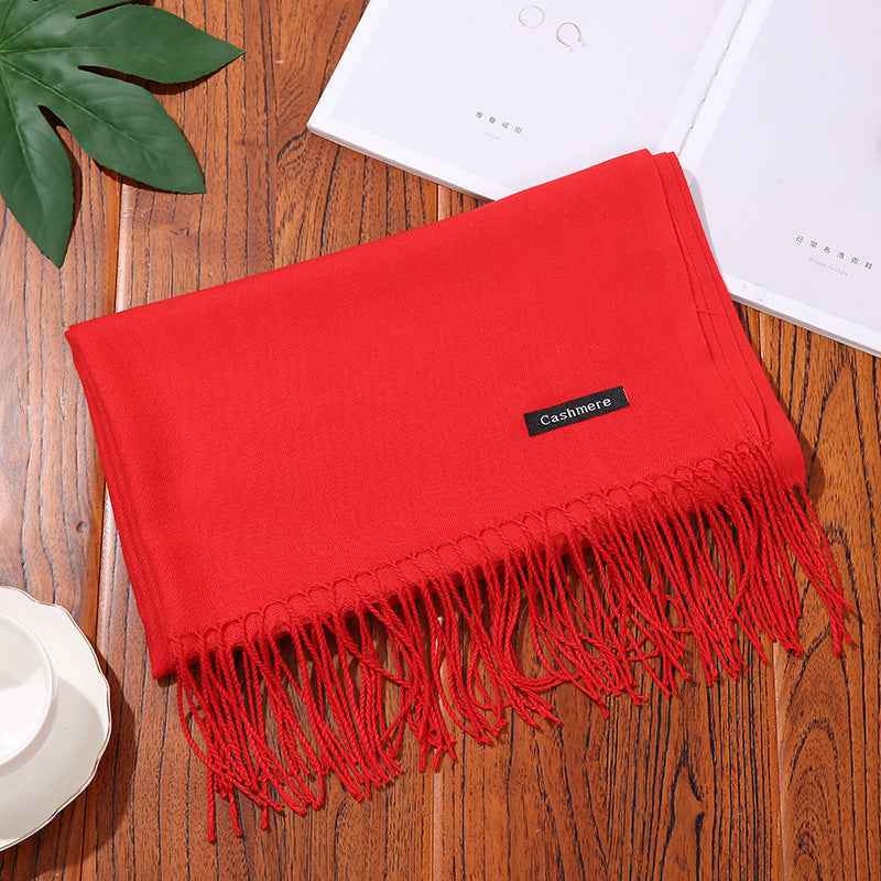 New Designer Brand Women Scarf Shawls Lady Wraps Foulard Neck Scarves Red