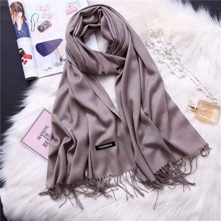 New Designer Brand Women Scarf Shawls Lady Wraps Foulard Neck Scarves Camel
