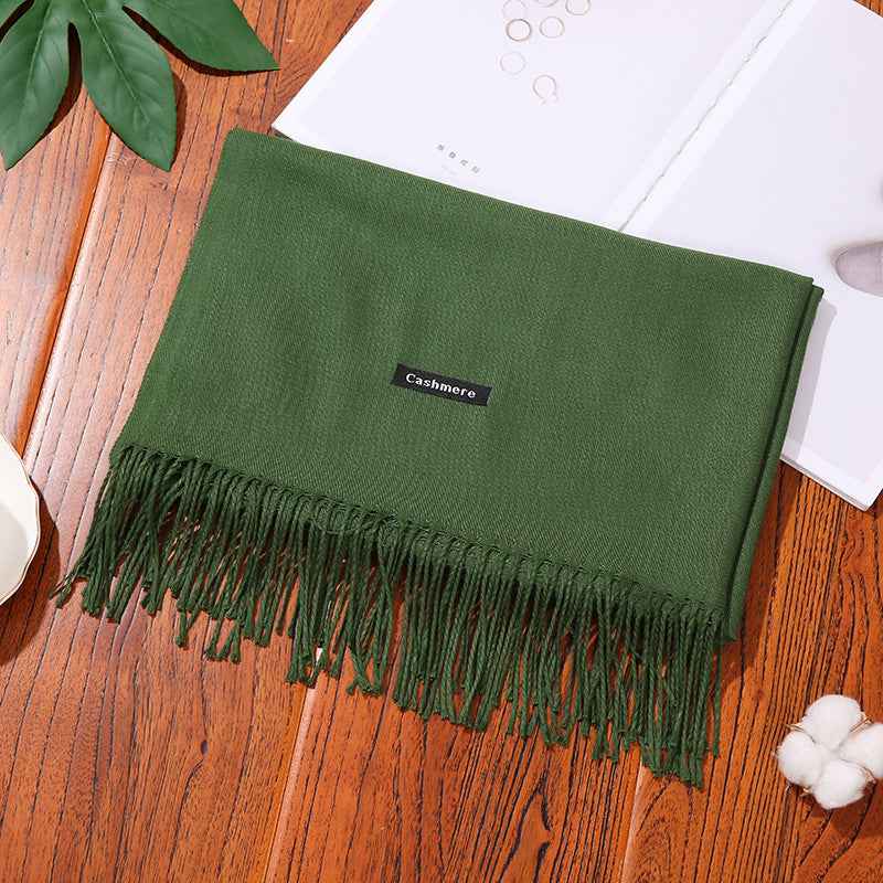 New Designer Brand Women Scarf Shawls Lady Wraps Foulard Neck Scarves Grass green