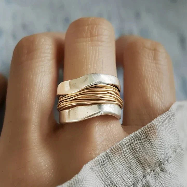 Nova | Elegant Women's Ring - Golden Wire, Timeless Design 10