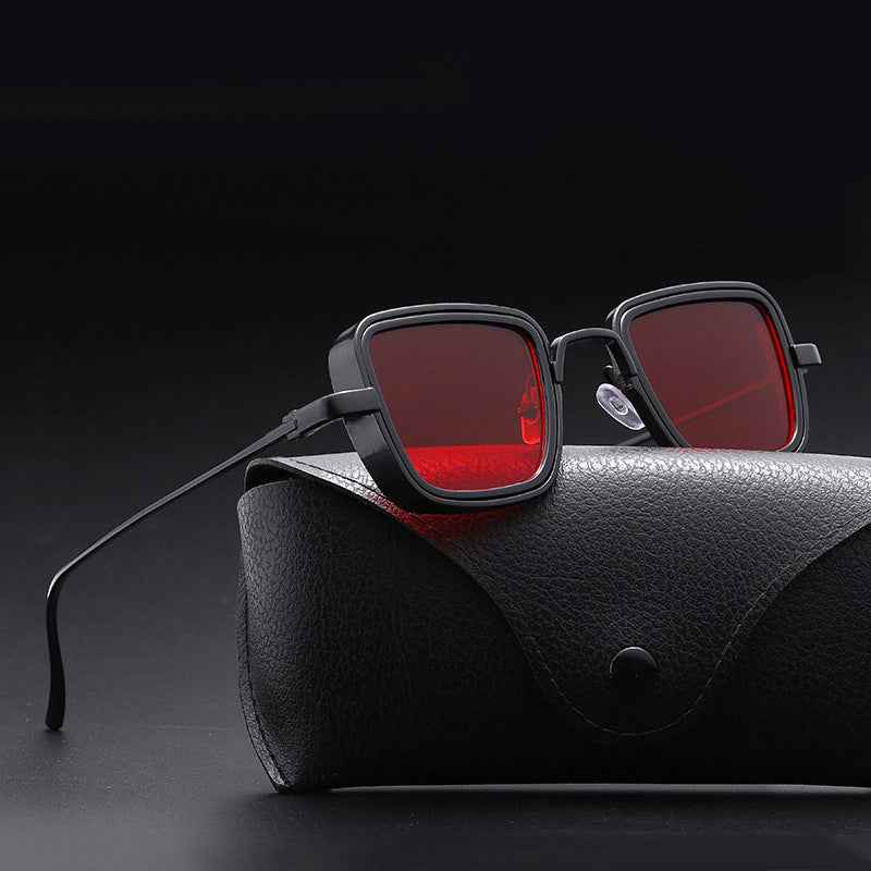 Retro Steampunk Sunglasses for Unique Style Black Red