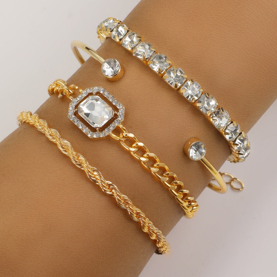 Luxe Four-Piece Bracelet Set | Women's Jewelry Collection Gold