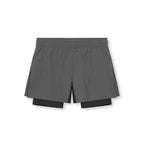 Men's Double Layer Sport Shorts – Compression Lining, Breathable & Quick-Drying Dark Grey
