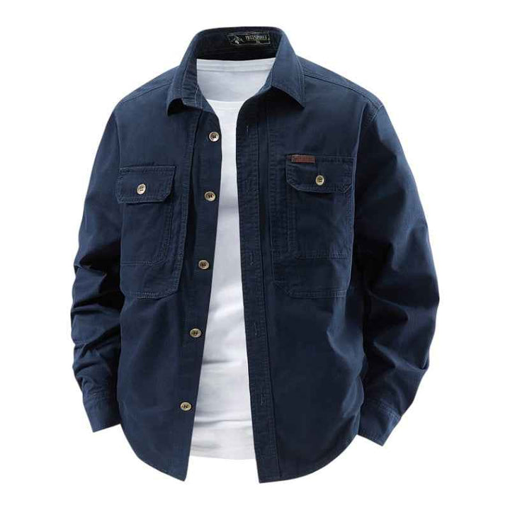 Men's Cotton Dockside Work Shirt Blue