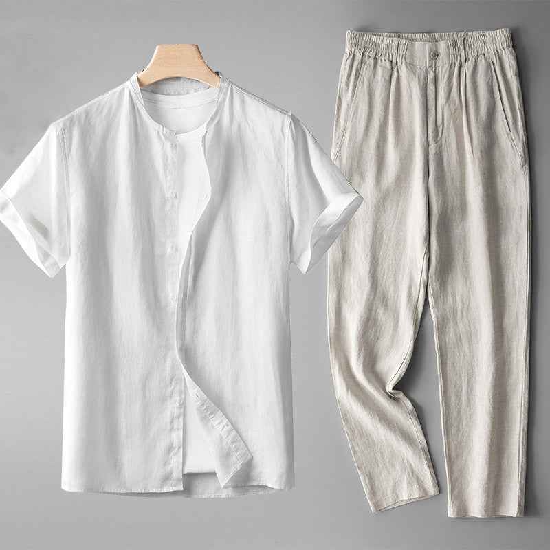Premium Linen Bedding Set White