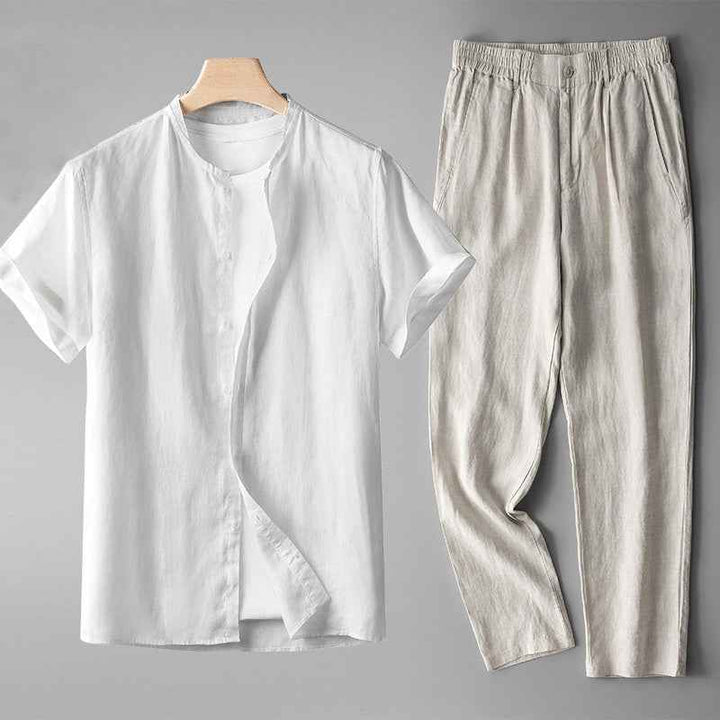 Premium Linen Bedding Set White