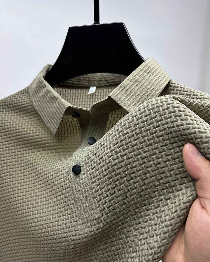 Men's Stylish Performance Polo Shirt Beige