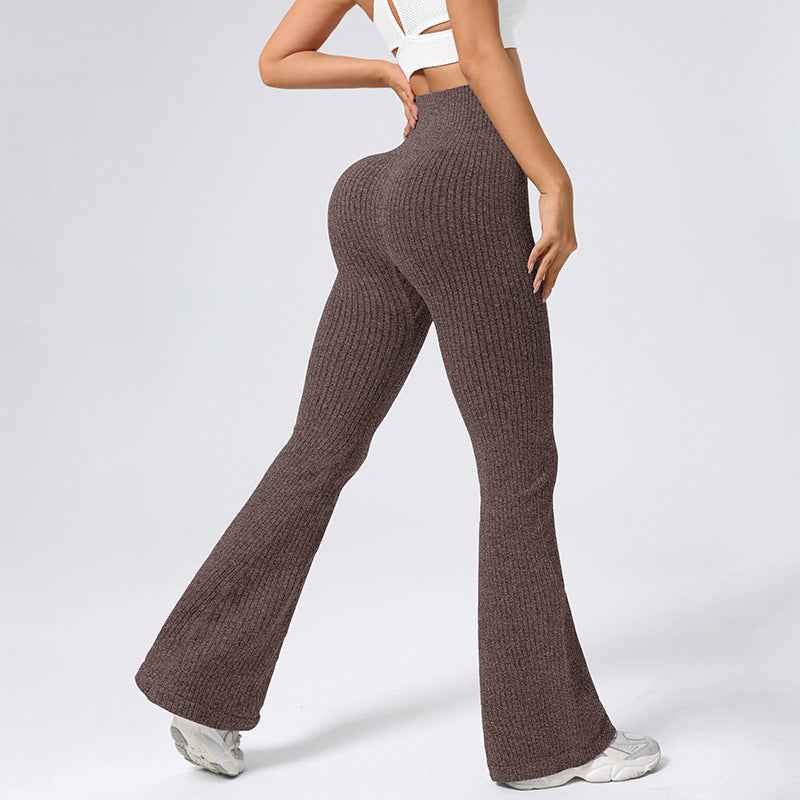 Women's Cloud Ribbed Pants - Comfortable and Stylish Brown