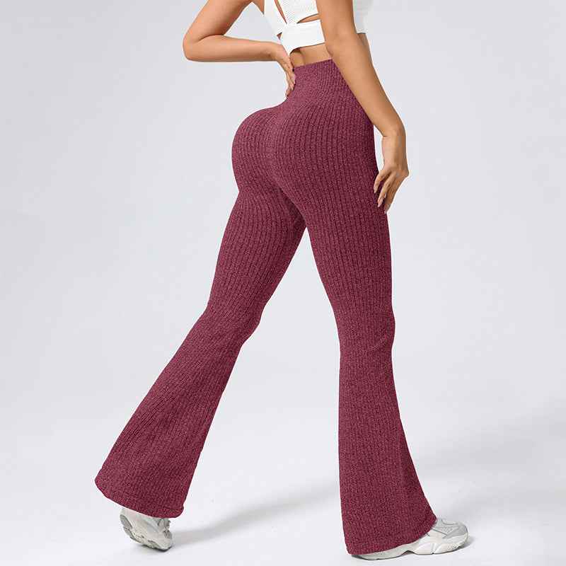 Women's Cloud Ribbed Pants - Comfortable and Stylish Burgundy