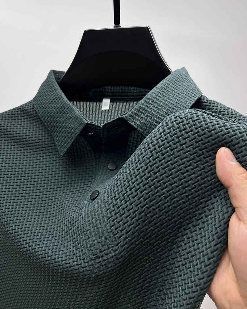 Men's Stylish Performance Polo Shirt Dark Green