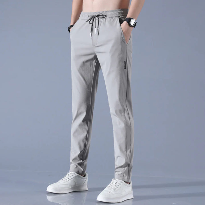 Men's Comfortable Casual Trousers Light Gray