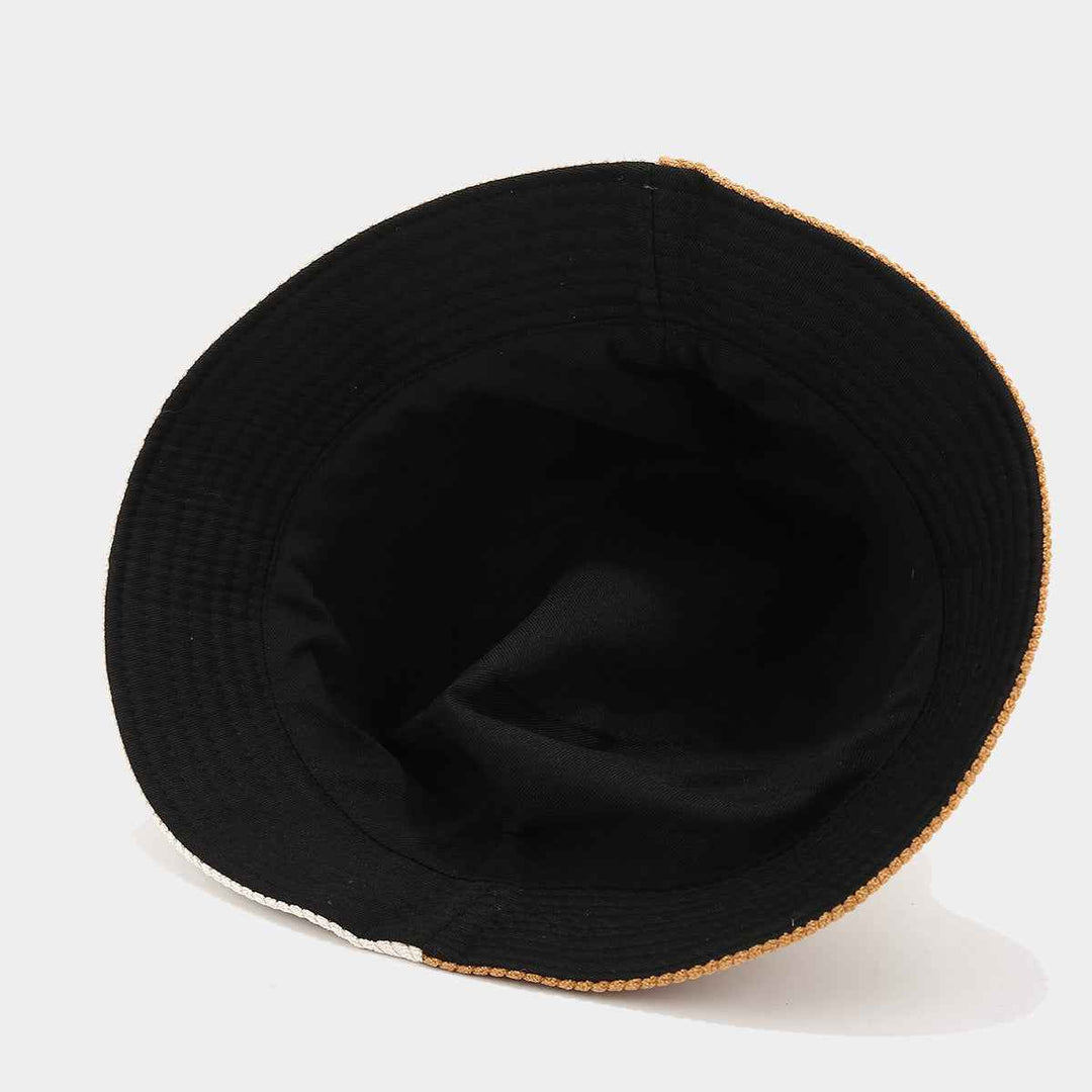 Stylish Corduroy Bucket Hat with Patches