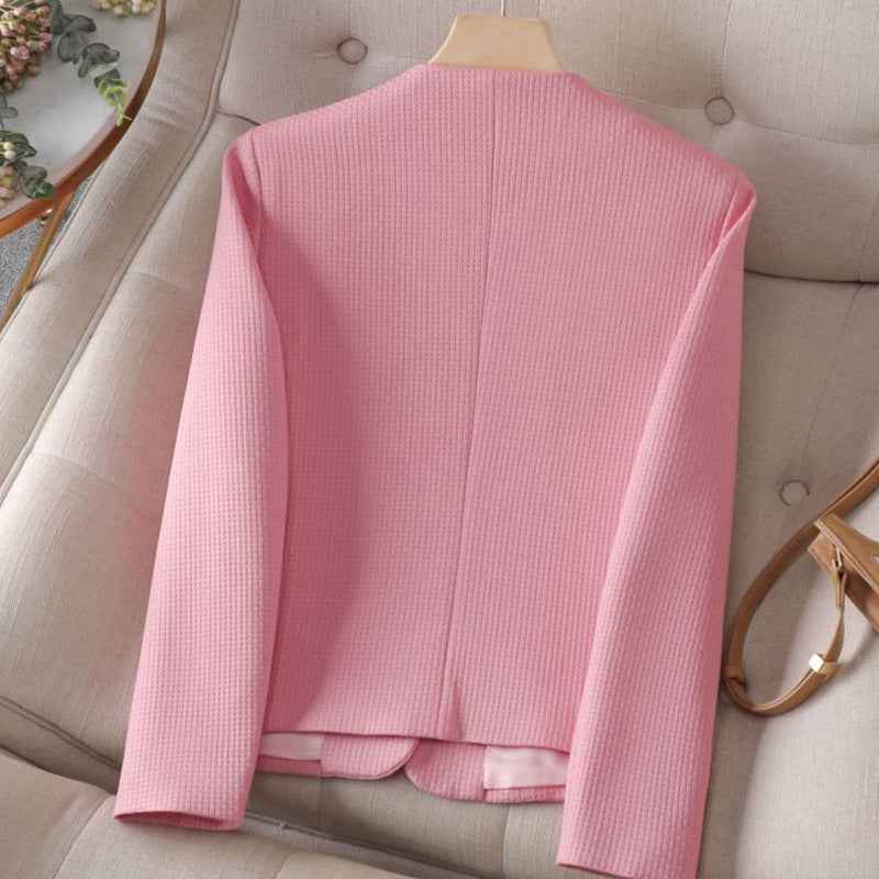 Women's Plaid Blazer - Stylish and Versatile Outerwear