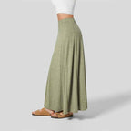 Women's High Waist Maxi Skirt – Flowy Fit – Soft Knit – Casual Comfort