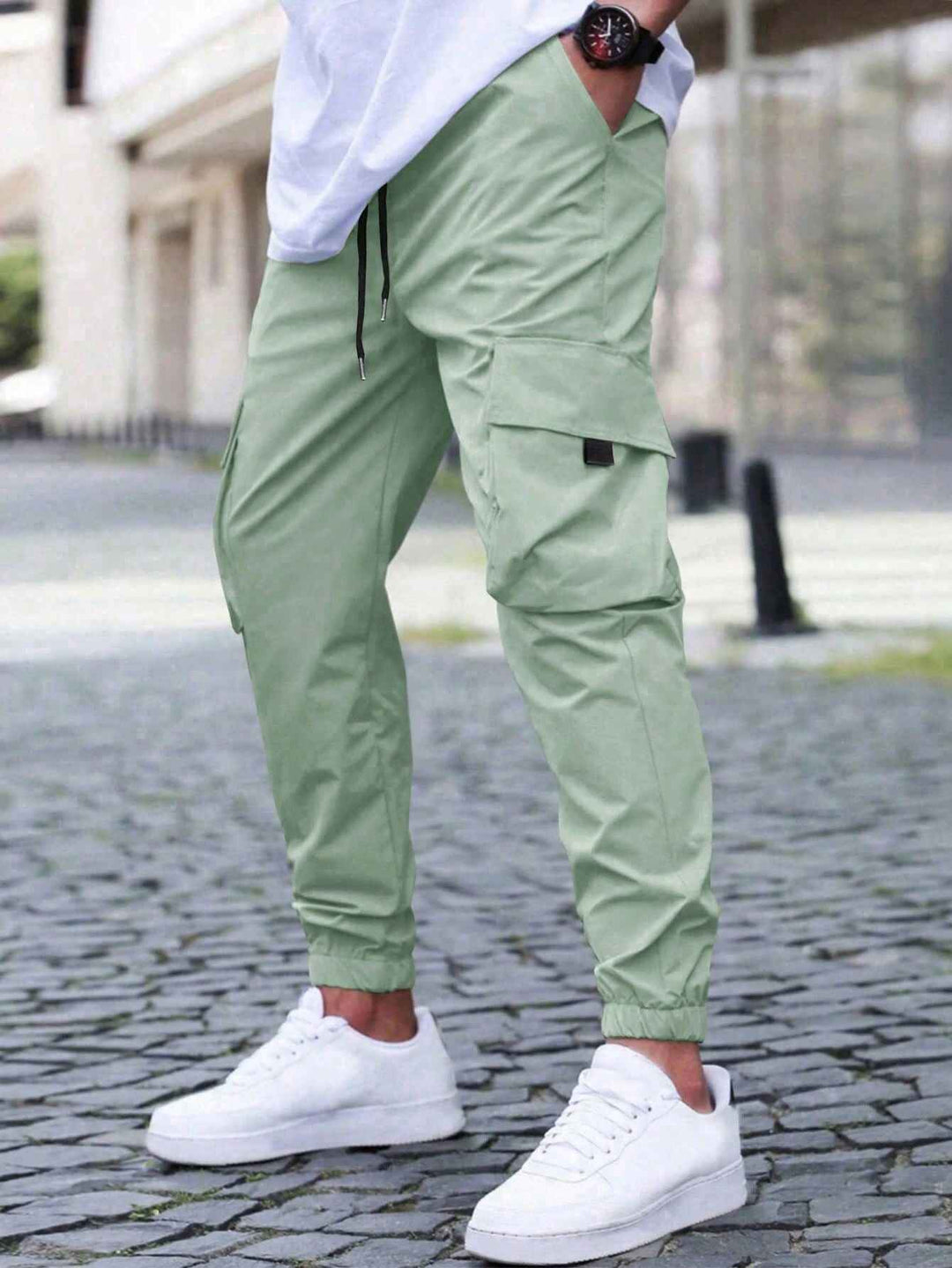 Men's Cargo Jogger Pants - Stylish and Comfortable Light Green