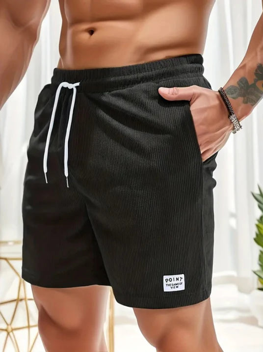 Men's Casual Drawstring Shorts for Comfort and Style Black