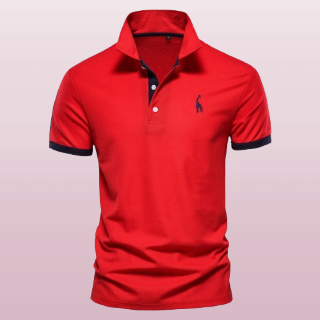 Men's Elegant Polo Shirt - Stylish Comfort Rot