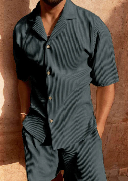 Men's Stylish 2-Piece Summer Outfit Gray