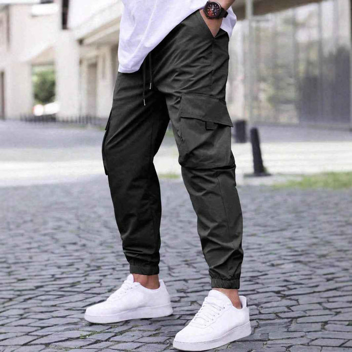 Men's Cargo Jogger Pants - Stylish and Comfortable Black